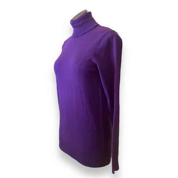 🎈NWT Yawove Purple Turtleneck  Sweater Top Size  Small - Picture 3 of 8